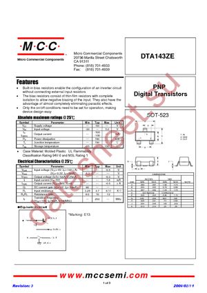 DTA143ZE-TP datasheet  